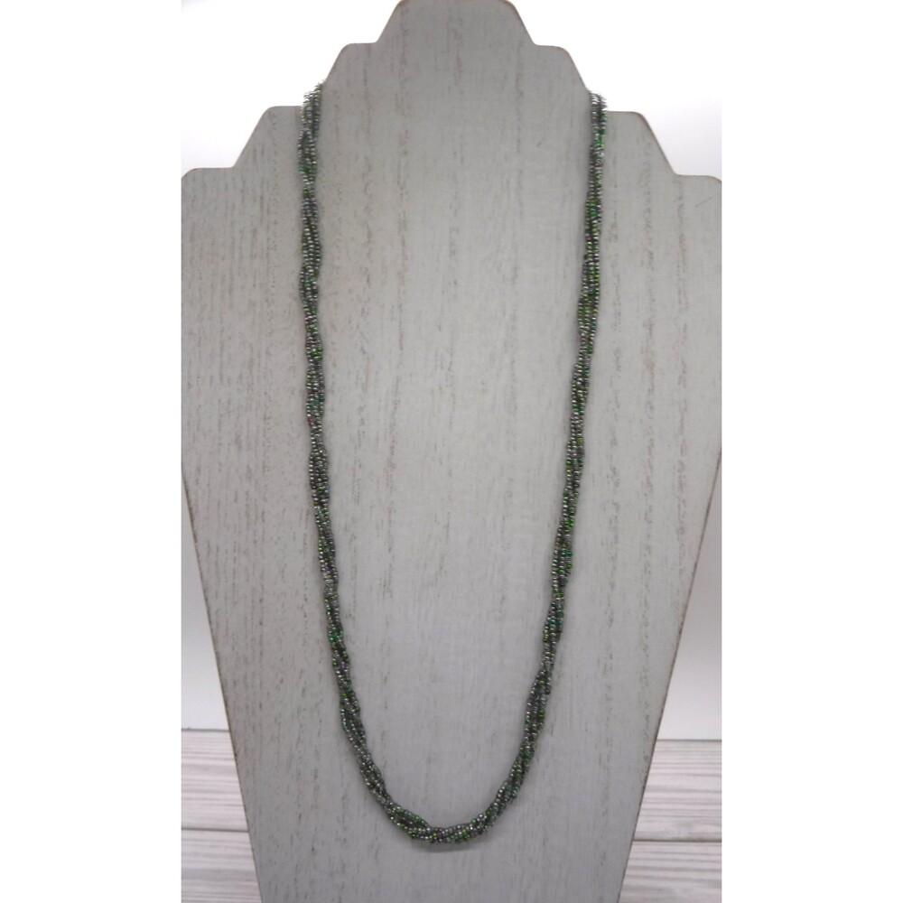 Beaded Necklace 4 Strand Twist